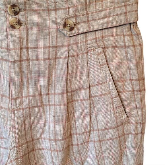 Sundance Women's Light Tan Plaid Trouser Pants Size 8P - Picture 4 of 7